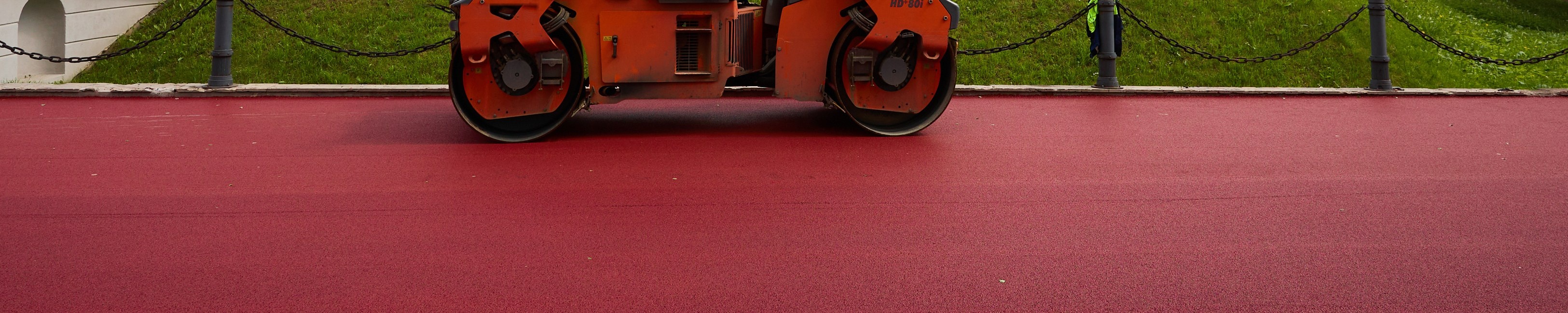 Coloured asphalt surface — proprietary transparent polymer binder pavement system